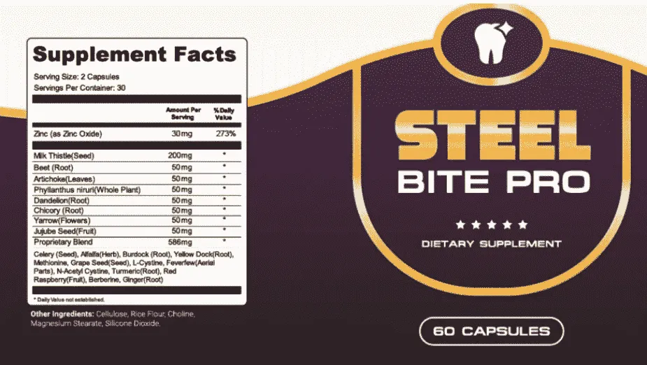 Steel Bite Pro Supplement Facts